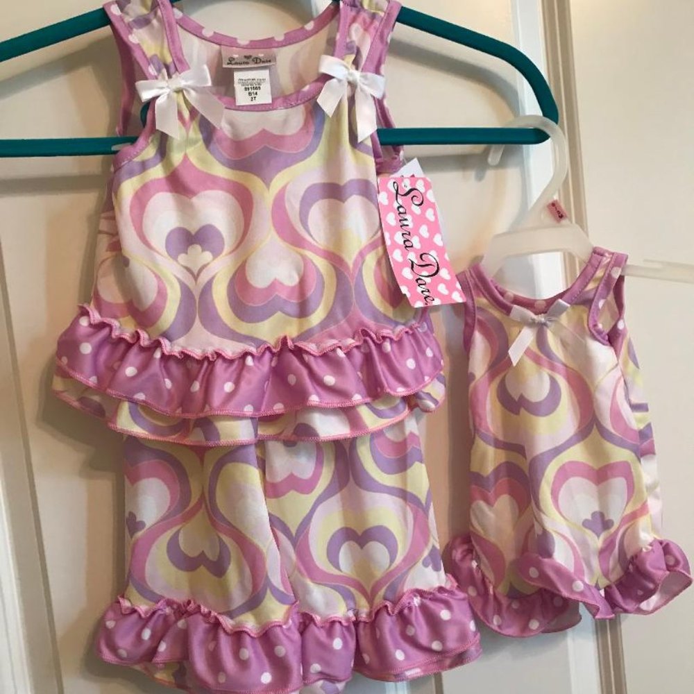 (New) Boutique PJ's..with matching baby doll gown